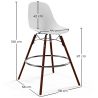 Barhocker - Skandinavisches Design - Dunkle Holzbeine - 2er-Set - Skögur image 7