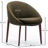 Gepolsterter Esszimmerstuhl mit Holzbeinen - Modernes Design für Luxusrestaurants und Hotels image 7