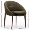 Gepolsterter Esszimmerstuhl mit Holzbeinen - Modernes Design für Luxusrestaurants und Hotels image 7