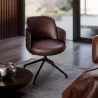 Drehstuhl mit Lederbezug - Modernes Design für Luxusbüros und Hotels - Carla image 7