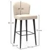 Barhocker mit Samtbezug - Modernes und Premium-Design für Restaurants, Hotels und Haushalte - Velvet Icon image 7