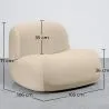 Moderner Minimalistischer Sessel mit Geschwungenem Design und Samtbezug - Komfort und Zeitgenössischer Stil - Büba image 7
