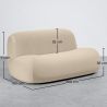 Modernes Minimalistisches Sofa mit Geschwungenem Design und Samtbezug - Komfort und Zeitgenössischer Stil - Büba image 7