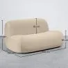 Modernes Minimalistisches Sofa mit Geschwungenem Design und Samtbezug - Komfort und Zeitgenössischer Stil - Büba image 7
