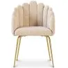 Glam Esstischstuhl im Muscheldesign aus Samt - Goldene Beine - Shell image 7