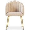 Glam Esstischstuhl im Muscheldesign aus Samt - Goldene Beine - Shell image 7