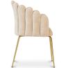 Glam Esstischstuhl im Muscheldesign aus Samt - Goldene Beine - Shell image 7