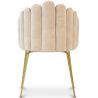 Glam Esstischstuhl im Muscheldesign aus Samt - Goldene Beine - Shell image 7