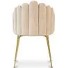 Glam Esstischstuhl im Muscheldesign aus Samt - Goldene Beine - Shell image 7