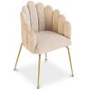 Glam Esstischstuhl im Muscheldesign aus Samt - Goldene Beine - Shell image 7