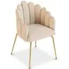 Glam Esstischstuhl im Muscheldesign aus Samt - Goldene Beine - Shell image 7