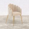 Glam Esstischstuhl im Muscheldesign aus Samt - Goldene Beine - Shell image 7