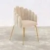 Glam Esstischstuhl im Muscheldesign aus Samt - Goldene Beine - Shell image 7