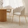 Glam Esstischstuhl im Muscheldesign aus Samt - Goldene Beine - Shell image 7