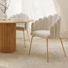 Glam Esstischstuhl im Muscheldesign aus Samt - Goldene Beine - Shell image 7