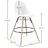 Barhocker aus Samt - Skandinavisches Design und Holzbeine - Skögur image 7