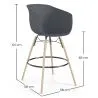 Barhocker - Skandinavisches Design - Naturholzbeine - Melania image 7