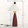 Tischlampe mit Holzsockel und weißem Zementschirm - Ambiana image 7