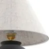 Vintage-Tischlampe - Keramikfuß und Stoffschirm - Luno image 7