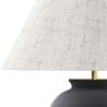 Vintage-Tischlampe - Keramikfuß und Stoffschirm - Luno image 7