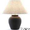 Vintage-Tischlampe - Keramikfuß und Stoffschirm - Luno image 7