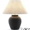 Vintage-Tischlampe - Keramikfuß und Stoffschirm - Luno image 7