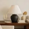Vintage-Tischlampe - Keramikfuß und Stoffschirm - Luno image 7