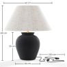 Vintage-Tischlampe - Keramikfuß und Stoffschirm - Luno image 7