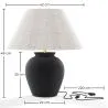 Vintage-Tischlampe - Keramikfuß und Stoffschirm - Luno image 7