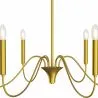 Goldene Pendelleuchte mit 6 Armen – Moderner Kronleuchterstil aus Metall - Vintessa image 7