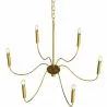 Goldene Pendelleuchte mit 6 Armen – Moderner Kronleuchterstil aus Metall - Vintessa image 7