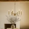 Goldene Pendelleuchte mit 6 Armen – Moderner Kronleuchterstil aus Metall - Vintessa image 7