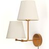 Goldene Wandleuchte mit Kabel und zwei Schirmen - Bretaña image 7