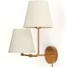 Goldene Wandleuchte mit Kabel und zwei Schirmen - Bretaña image 7
