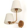Goldene Wandleuchte mit Kabel und zwei Schirmen - Bretaña image 7