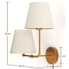 Goldene Wandleuchte mit Kabel und zwei Schirmen - Bretaña image 7