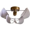 Wandleuchte mit Stoffschirm und gealterter goldfarbener Struktur - Treya image 7