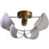 Wandleuchte mit Stoffschirm und gealterter goldfarbener Struktur - Treya image 7
