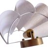 Wandleuchte mit Stoffschirm und gealterter goldfarbener Struktur - Treya image 7