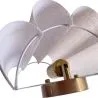 Wandleuchte mit Stoffschirm und gealterter goldfarbener Struktur - Treya image 7