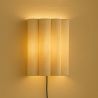 Wandleuchte mit Stoffschirm und gealterter goldfarbener Struktur - Treya image 7