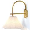 Vintage Goldene Wandleuchte mit Stecker und Schalter - Boly image 7