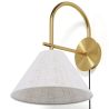Vintage Goldene Wandleuchte mit Stecker und Schalter - Boly image 7