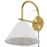 Vintage Goldene Wandleuchte mit Stecker und Schalter - Boly image 7