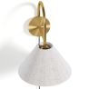 Vintage Goldene Wandleuchte mit Stecker und Schalter - Boly image 7