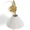 Vintage Goldene Wandleuchte mit Stecker und Schalter - Boly image 7