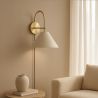 Vintage Goldene Wandleuchte mit Stecker und Schalter - Boly image 7