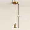 Pendelleuchten-Kabel in Antikgold mit verstellbarer Höhe - Berrey image 7