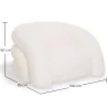 Moderner Sessel Gepolstert In Bouclé-Stoff Cremeweiß – Geschwungenes Und Bequemes Design - Gab image 7