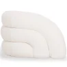 Moderner Sessel Gepolstert In Bouclé-Stoff Cremeweiß – Geschwungenes Und Bequemes Design - Gab image 7